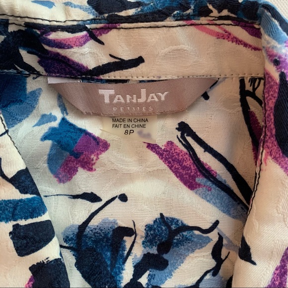 TanJay Jacket Button Front Floral Sz 8P - Picture 5 of 15